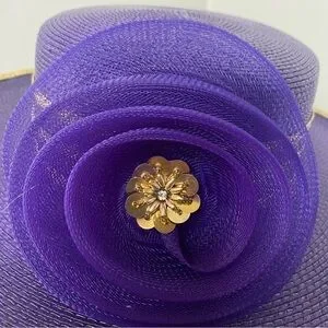 Accessories | Derby Style Purple Sparkly Metallic Gold Trim  display picture 2
